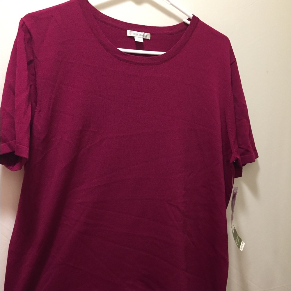 New size xl Erin London red/maroon shirt sleeve bl